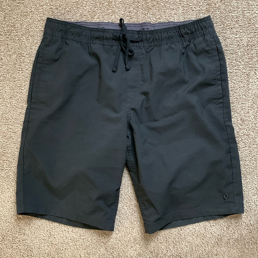 Men’s Hang Ten Elastic Waist Walking Shorts Size Large Black
